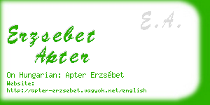 erzsebet apter business card